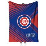 chicago cubs diagonal stripes blue blanket best selling