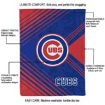 chicago cubs diagonal stripes blue blanket best selling