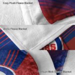 chicago cubs diagonal stripes blue blanket best selling