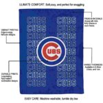 chicago cubs fan pride blue blanket new arrival