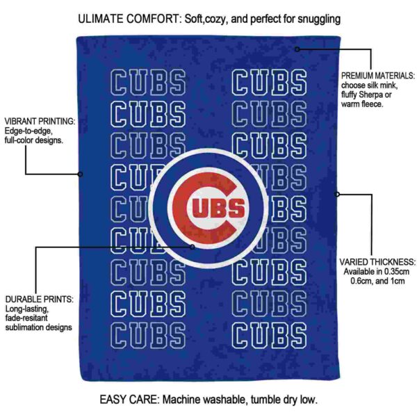 chicago cubs fan pride blue blanket new arrival