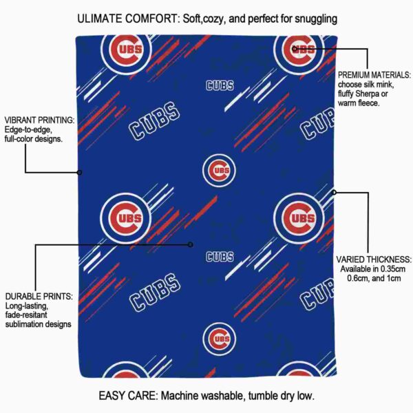 chicago cubs fan spirit blue blanket new arrival