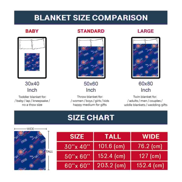 chicago cubs fan spirit blue blanket trendy