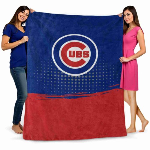 chicago cubs gradient dots blue blanket fashion forward