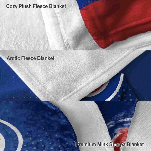 chicago cubs gradient dots blue blanket premium grade