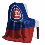 chicago cubs gradient dots blue blanket top rated