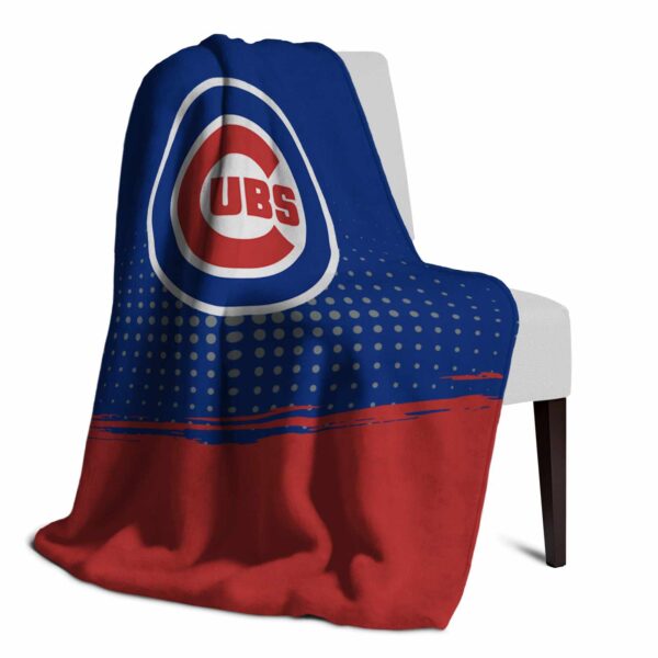 chicago cubs gradient dots blue blanket top rated