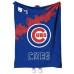 chicago cubs grunge texture blue blanket best selling