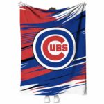 Chicago Cubs Paint Streaks Blue White Blanket 1 chicago cubs paint streaks blue white blanket best selling