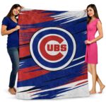 chicago cubs paint streaks blue white blanket best selling