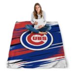 chicago cubs paint streaks blue white blanket best selling