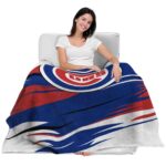 chicago cubs paint streaks blue white blanket best selling
