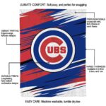 chicago cubs paint streaks blue white blanket best selling