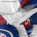 chicago cubs paint streaks blue white blanket best selling