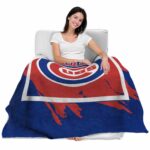 chicago cubs splatter effect blue blanket latest model