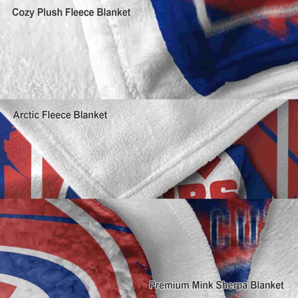 chicago cubs splatter effect blue blanket premium grade