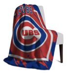 chicago cubs splatter effect blue blanket top rated