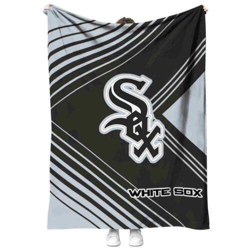 chicago white sox diagonal stripes black blanket best selling