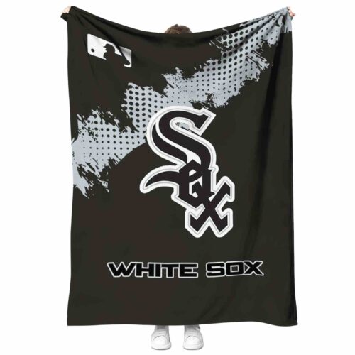 chicago white sox grunge texture black blanket best selling