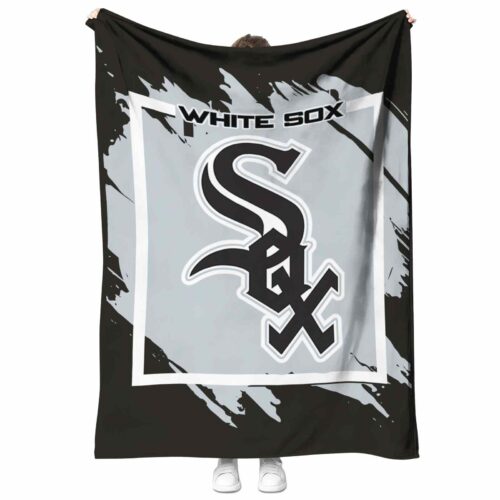 chicago white sox splatter effect black blanket best selling
