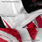 cincinnati bearcats brushstrokes red white blanket premium grade