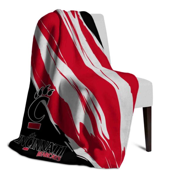 cincinnati bearcats brushstrokes red white blanket top rated