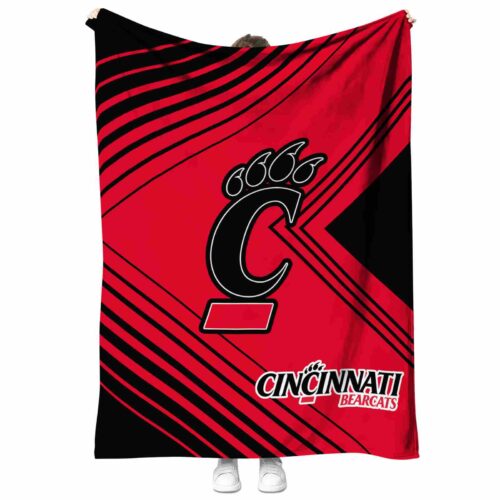 cincinnati bearcats diagonal stripes red blanket best selling