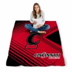 cincinnati bearcats diagonal stripes red blanket high quality