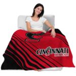 cincinnati bearcats diagonal stripes red blanket latest model