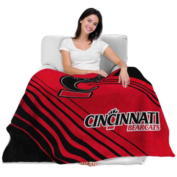 cincinnati bearcats diagonal stripes red blanket latest model
