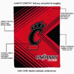 cincinnati bearcats diagonal stripes red blanket new arrival