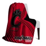 cincinnati bearcats diagonal stripes red blanket top rated