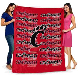 cincinnati bearcats fan pride red blanket fashion forward