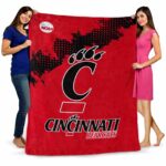 cincinnati bearcats grunge texture red blanket fashion forward