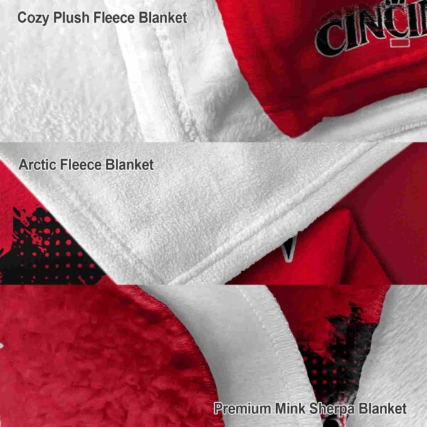 cincinnati bearcats grunge texture red blanket premium grade