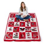 cincinnati bearcats mickey minnie red white blanket high quality