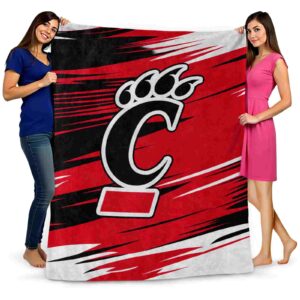 cincinnati bearcats paint streaks red white blanket fashion forward