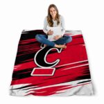 cincinnati bearcats paint streaks red white blanket high quality