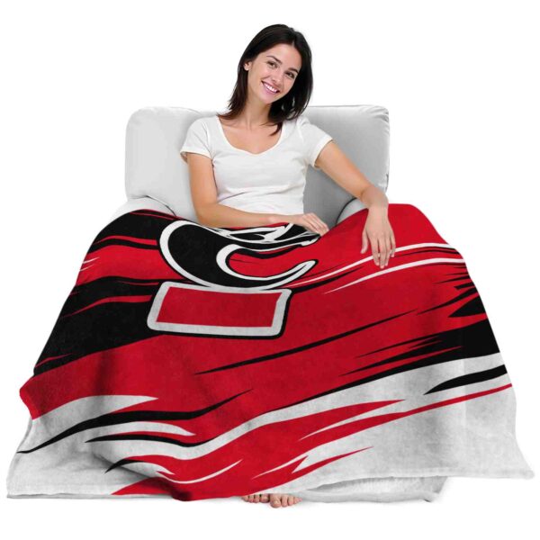 cincinnati bearcats paint streaks red white blanket latest model