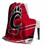 cincinnati bearcats paint streaks red white blanket top rated
