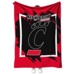 cincinnati bearcats splatter effect red blanket best selling