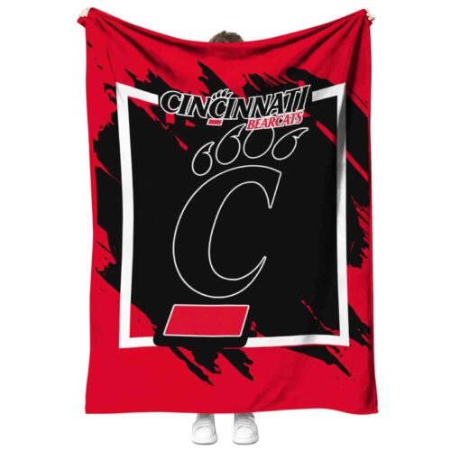 cincinnati bearcats splatter effect red blanket best selling