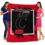 cincinnati bearcats splatter effect red blanket best selling