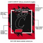 cincinnati bearcats splatter effect red blanket best selling