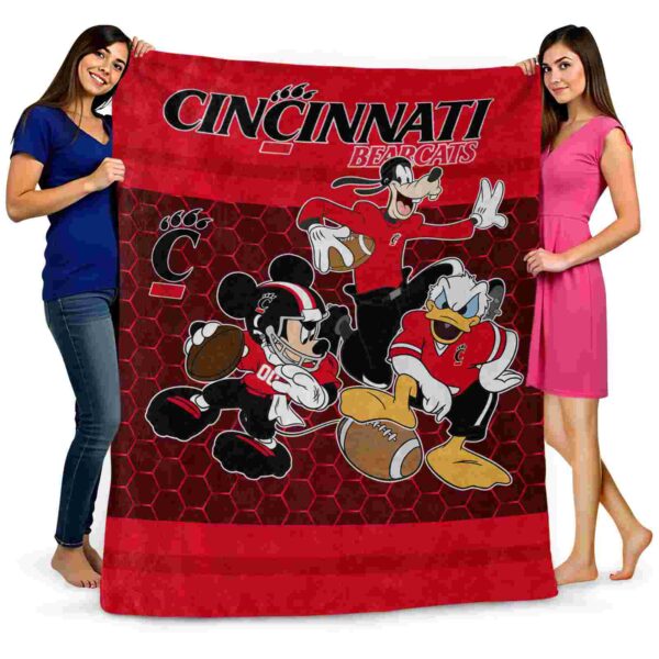 cincinnati bearcats three musketeers red blanket fashion forward