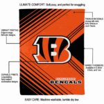 cincinnati bengals diagonal stripes orange blanket new arrival