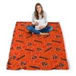 cincinnati bengals diehard fans orange blanket high quality