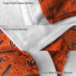 cincinnati bengals diehard fans orange blanket premium grade