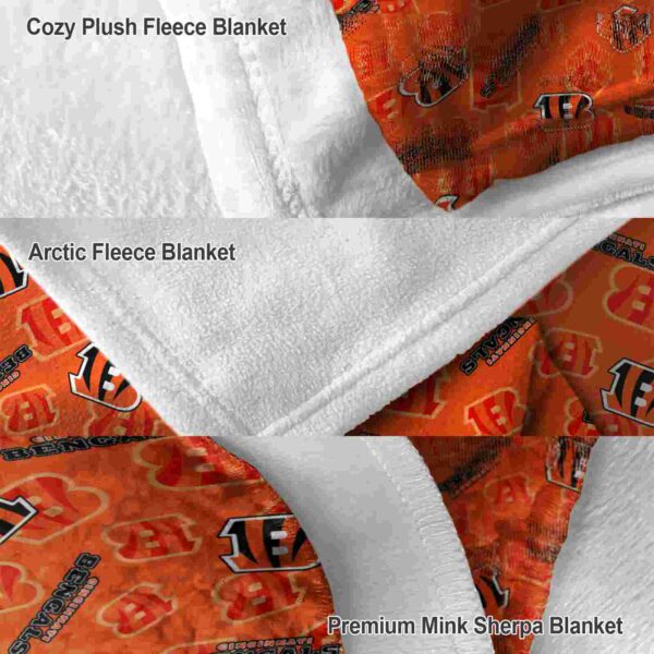 cincinnati bengals diehard fans orange blanket premium grade