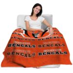 cincinnati bengals fan pride orange blanket latest model